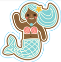 Gingerbread Mermaid Sticker