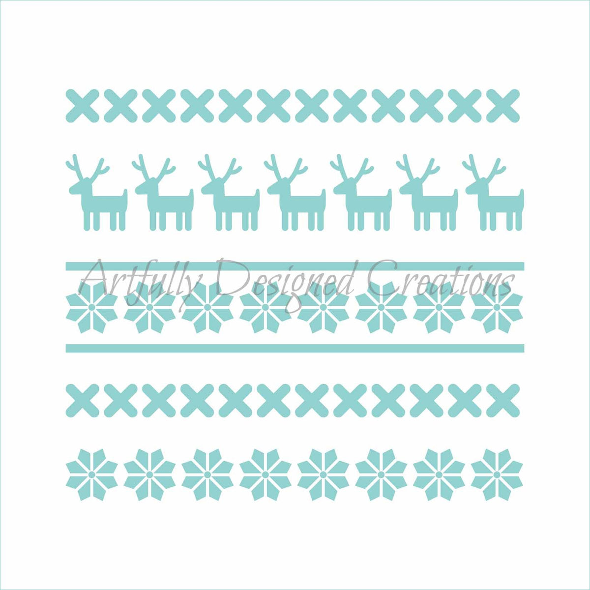 22-00299 Ugly Christmas Sweater Stencil - iStencils
