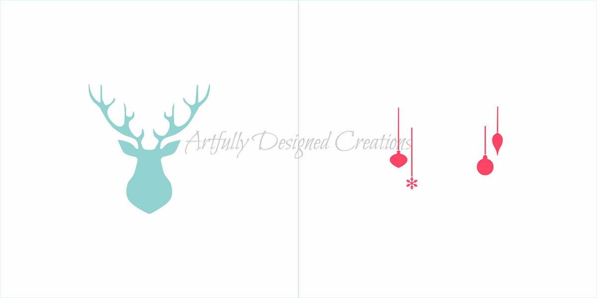 Decorative Christmas Stencils with Deer. Graphic by Светлана Зиновьева ·  Creative Fabrica