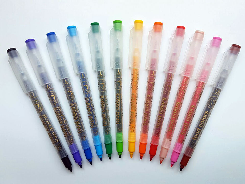 Edible Markers Food Coloring Pens 12 Colors,Upgrade Double Sided
