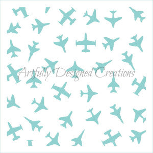 Airplane Stencil Background