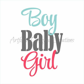 Baby Boy Girl Stencil