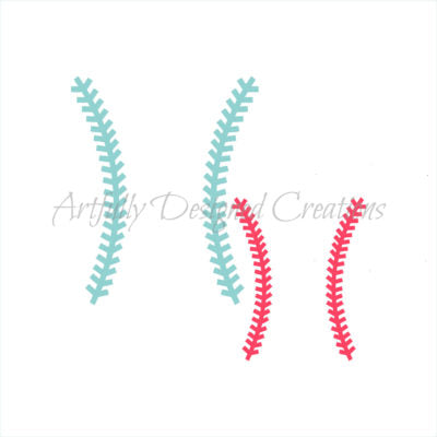 Baseball Stitches Stencil