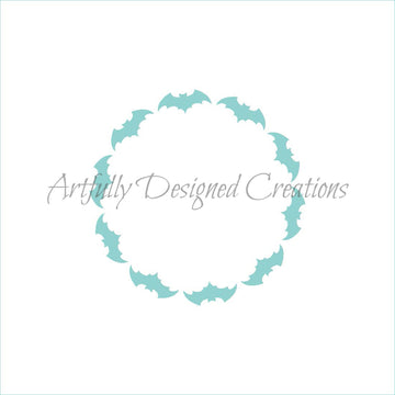 Bat Circle Frame Stencil