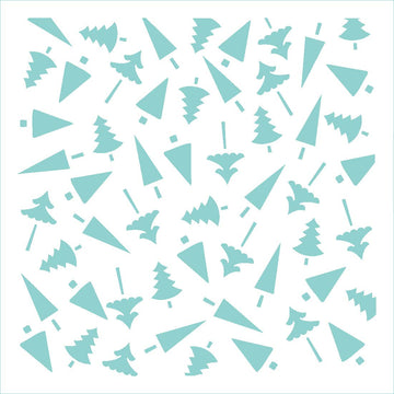 Christmas Trees Stencil Background