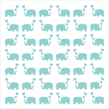 Elephant Hearts Stencil Background