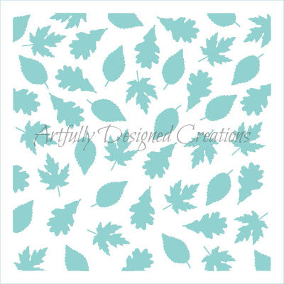 Fall Leaves Stencil Background