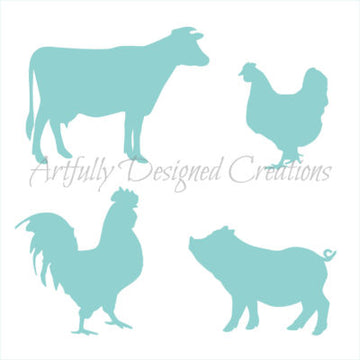 Farm Animals Stencil