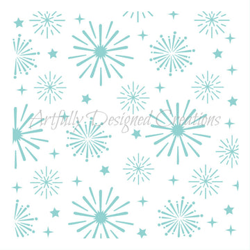 Fireworks Background Stencil Background