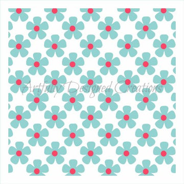 Flower Petals Stencil Background