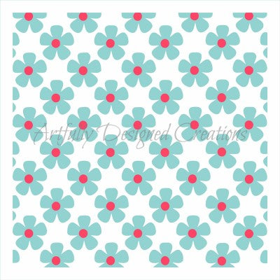 Flower Petals Stencil Background