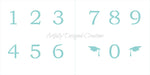 Graduation Numbers Stencil