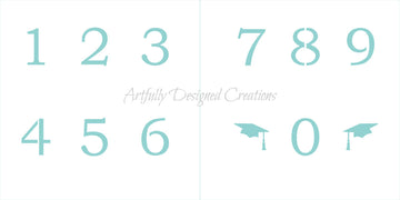 Graduation Numbers Stencil