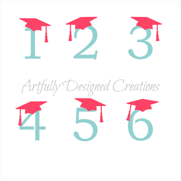 Graduation Numbers Stencil
