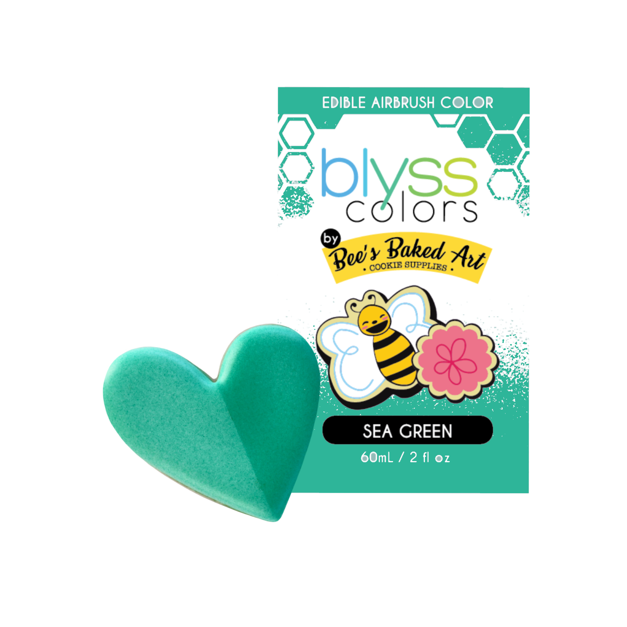 Blyss Colors Sea Green 15 ml - NEW BOTTLE!!!! | Bee's Baked Art Supplies