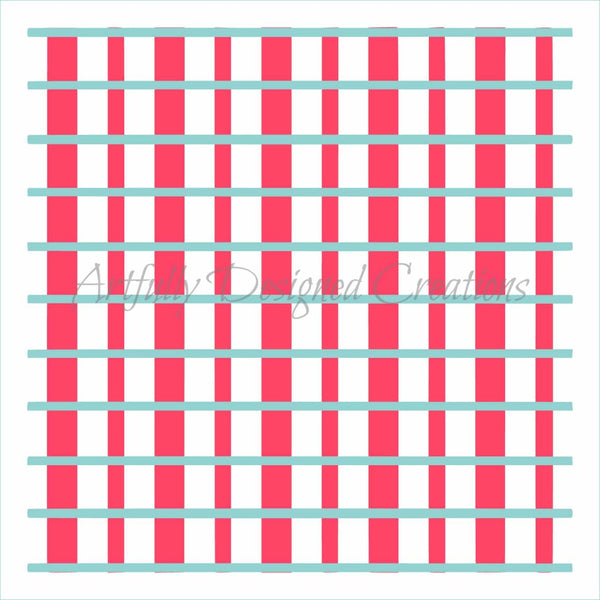 Plaid Stripes Stencil