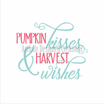 Pumpkin Wishes & Harvest Kisses 2 Part Stencil