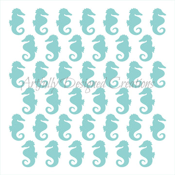 Seahorse Stencil Background