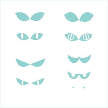 Spooky Eyes 1 stencil