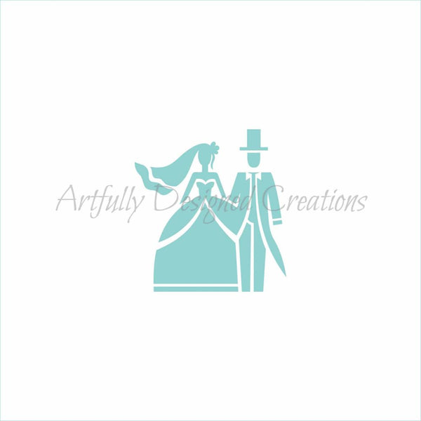 Bride Groom Stencil