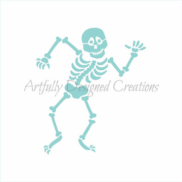 Dancing Skeleton Stencil