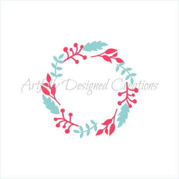 Floral Wreath Double Stencil