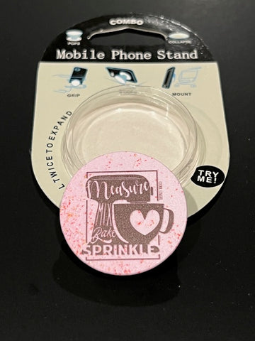 Measure, Mix, Bake, Sprinkle Phone Grip