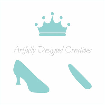 Princess Crown Slipper Stencil