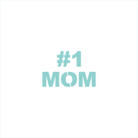 #1 mom stencil