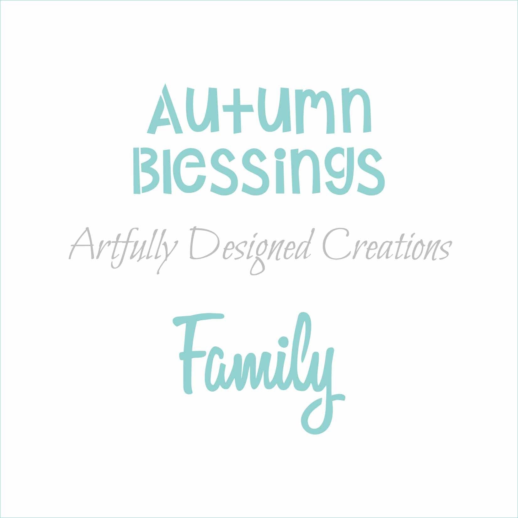 Autumn Blessings Stencil
