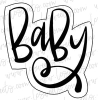 Baby Hand Lettered Cutter by LC Sweets