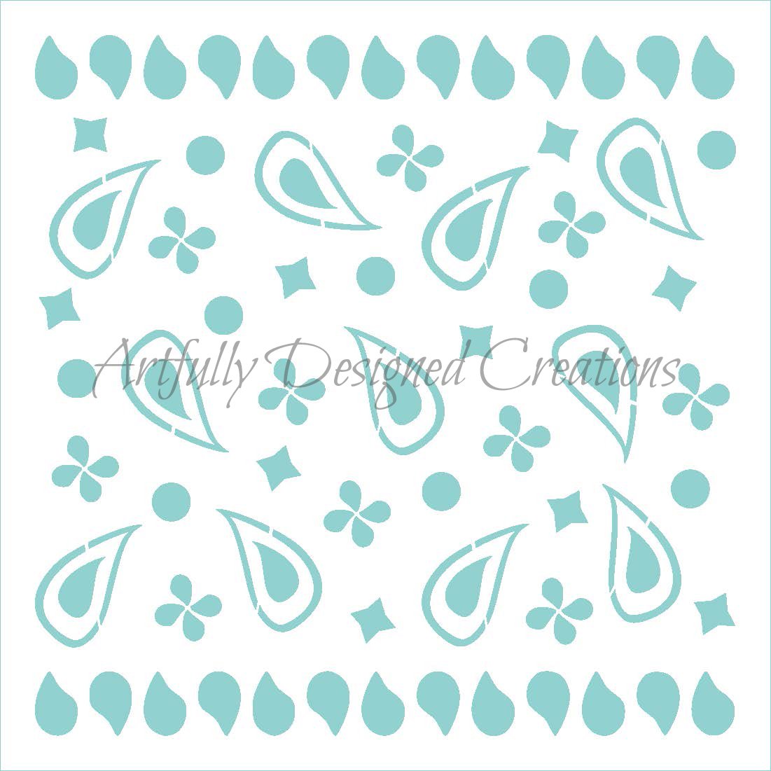 Bandana Print Stencil | Bee's Baked Art Supplies and Artfully Designed Creations bandana-print-stencil-bee-s-baked-art-supplies-and-artfully-designed-creations