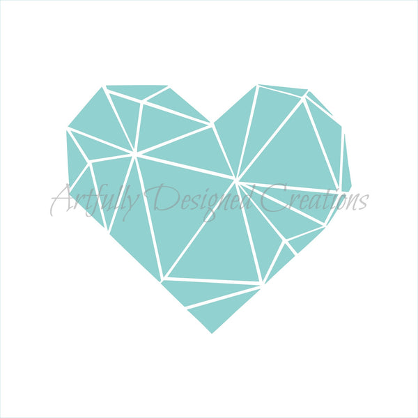 Blyss Geometric Heart Stencil