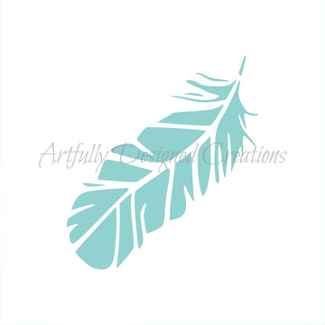 Blyss Large Feather Stencil