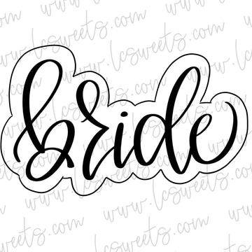 Bride Hand Lettered Cutter by LC Sweets