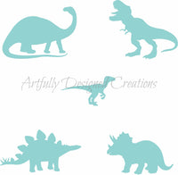 Dinosaur SIlhouettes Stencil