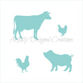 Farm Animals Stencil