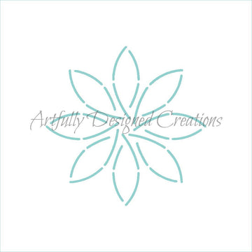 Flower Pinwheel Stencil