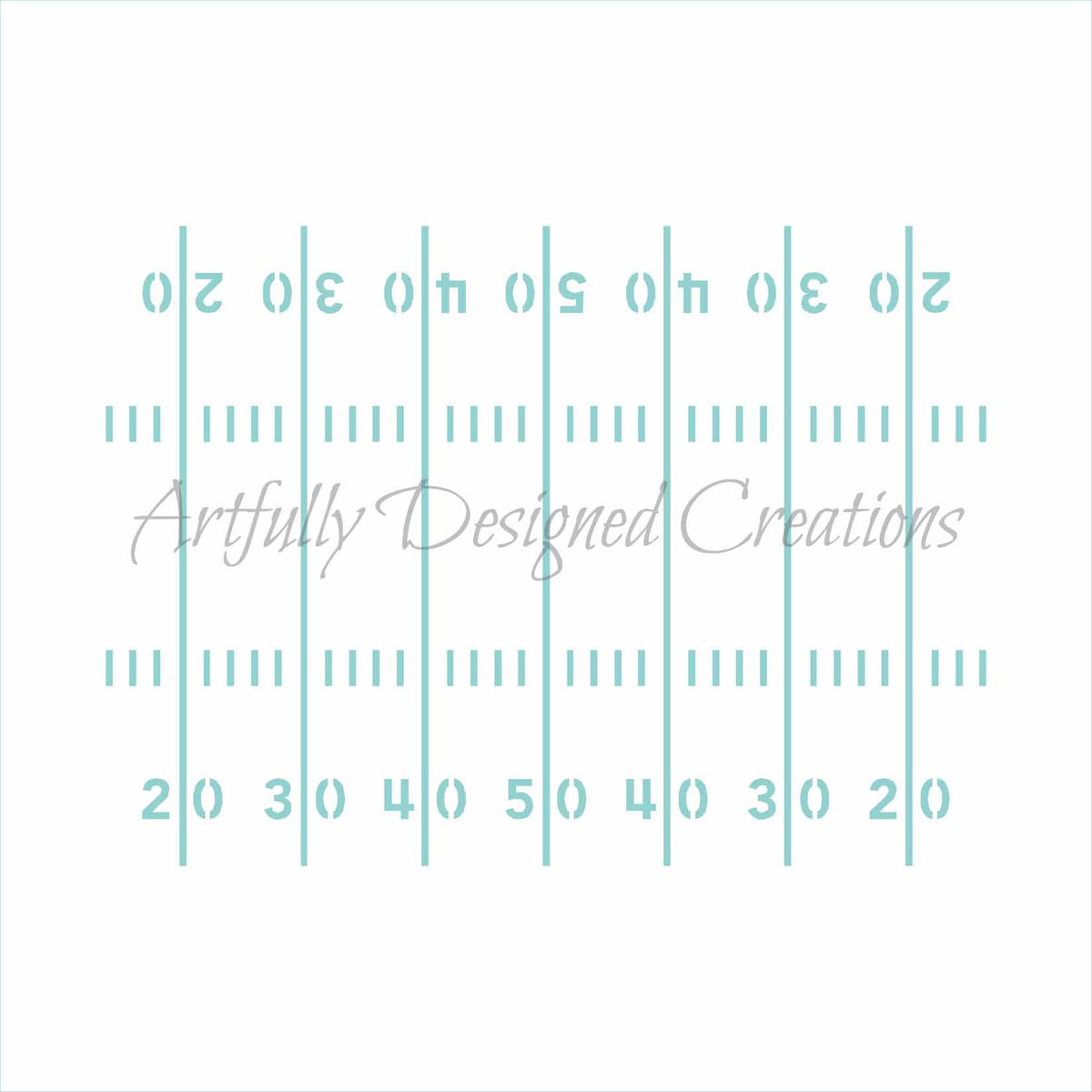 Football Field Stencil Bee's Baked Art Supplies and Artfully Designed