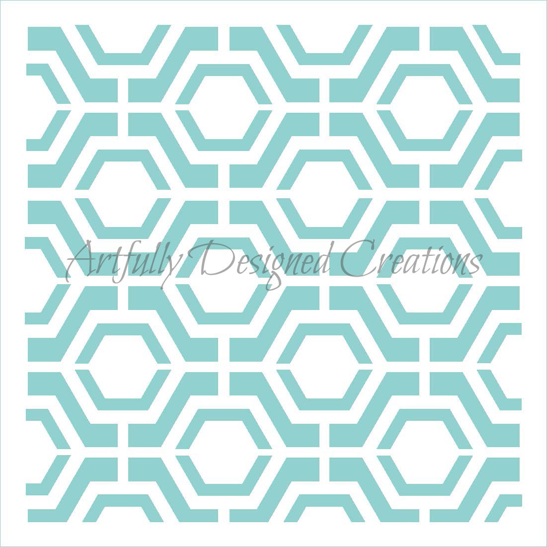 Geometric Stencil | Bee's Baked Art Supplies, image size:1101x1101