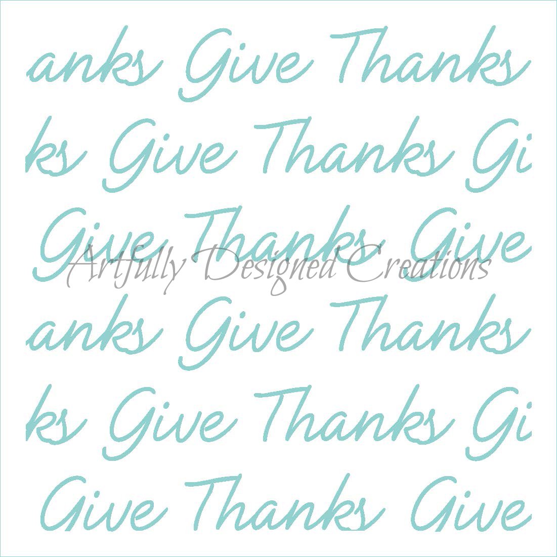 Thankful and Blessed Stencil  Bee's Baked Art Supplies and Artfully  Designed Creations