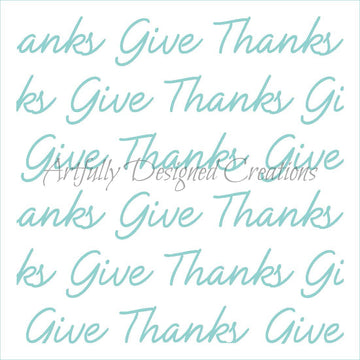 Give Thanks Stencil Background