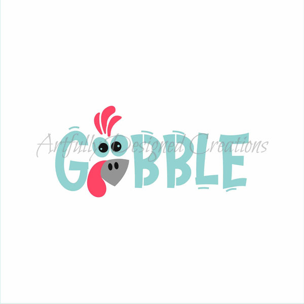 Gobble Turkey 2 Part Stencil