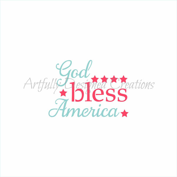God Bless America Stencil