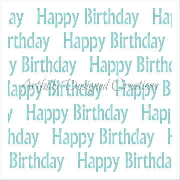 Happy Birthday Background Stencil Background