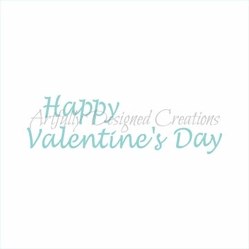 Happy Valentine's Day Title Stencil