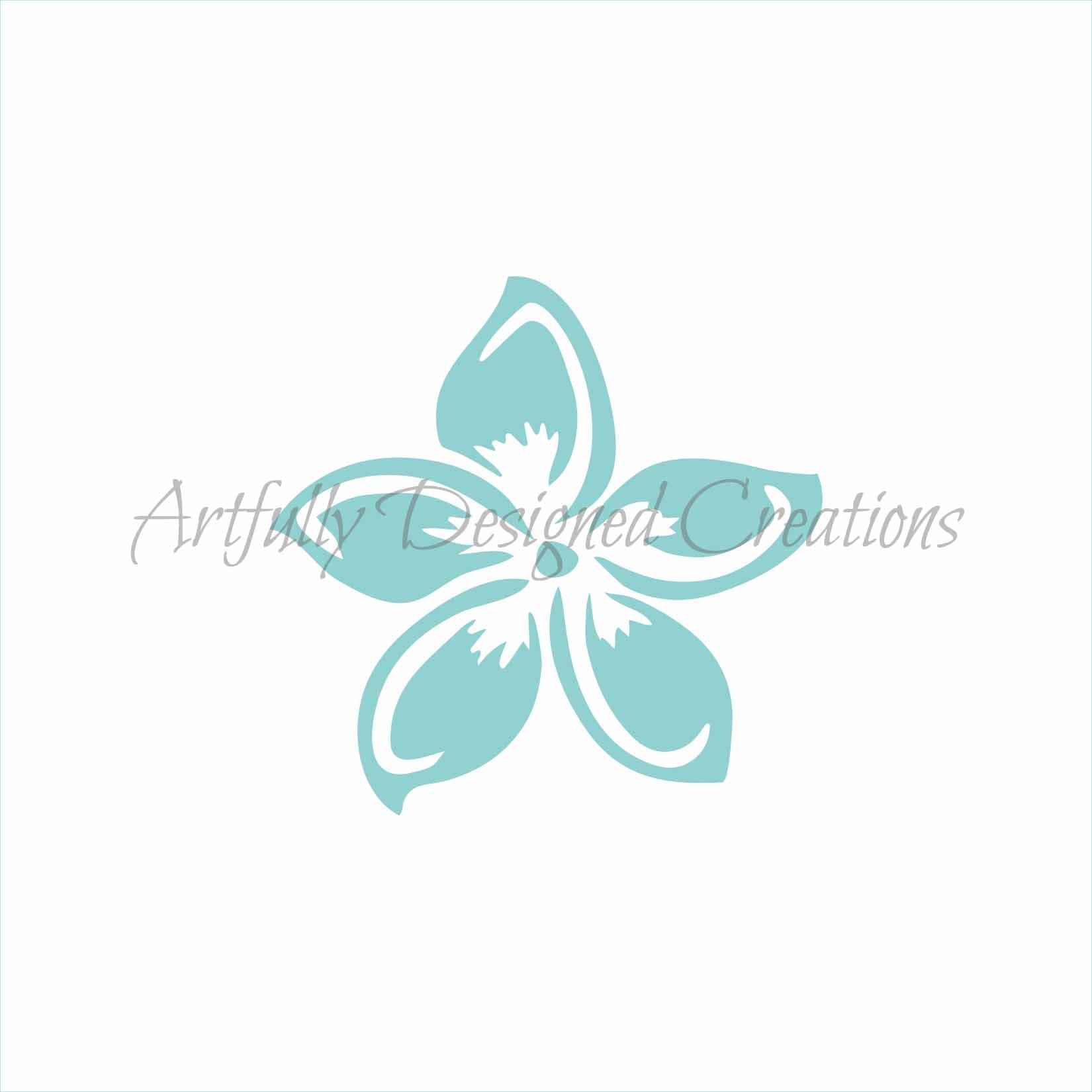Hawaiian Flower Stencil | Bee's Baked Art Supplies hawaiian-flower-stencil-bee-s-baked-art-supplies
