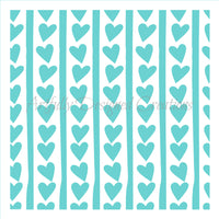 Hearts & Stripes BG Stencil