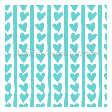 Hearts & Stripes BG Stencil