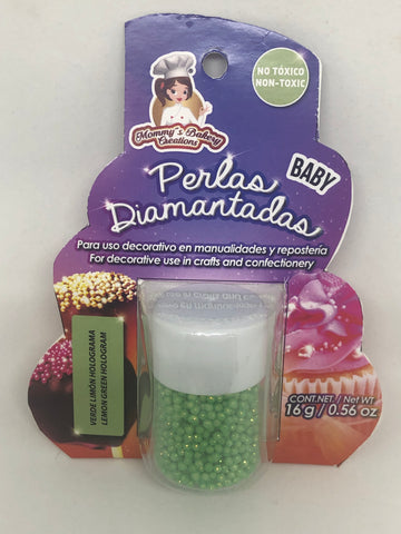 Glitter Non Pareils "Perlas Diamantadas Baby" 16 gm - Hologram Lime Green
